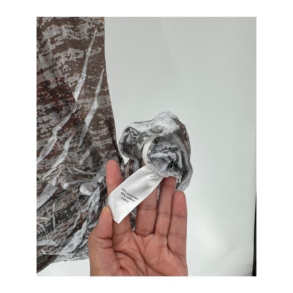 Maurices Y2K vneck burnout studded green brown ruched sides size 3X Y2K Baddie - Picture 6 of 8